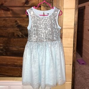 Jumping beans Frozen 2 dress 5t blue silver